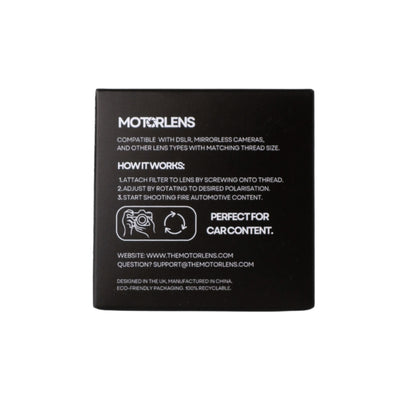 MotorLens PRO Polarising Filter For Camera